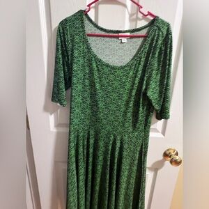 Xl lularoe dress green and black dress